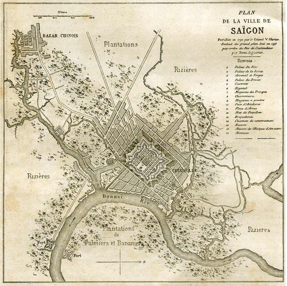 Mapa da antiga saigon