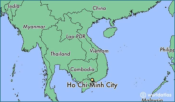 Mapa de cidade de ho chi minh city mundo