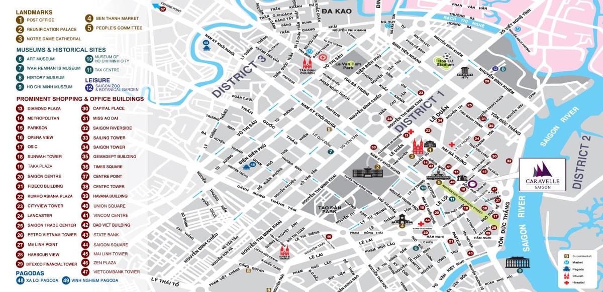 mapa de hcmc distrito 1