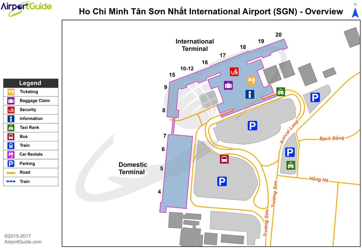 cidade de ho chi minh city mapa do aeroporto