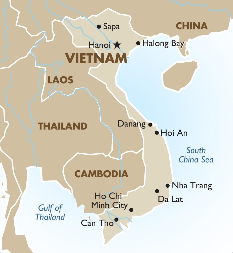 vietnã, ho chi minh mapa