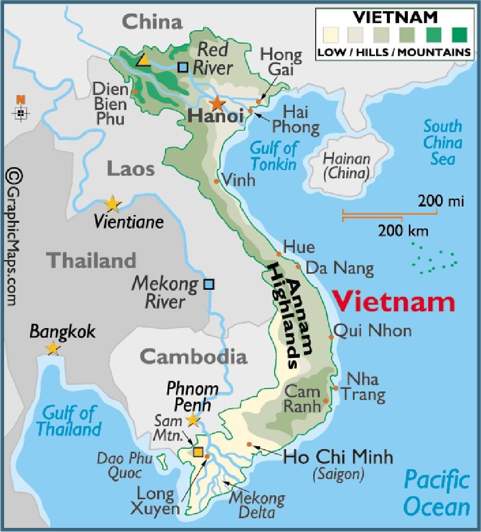 Mapa de saigon em