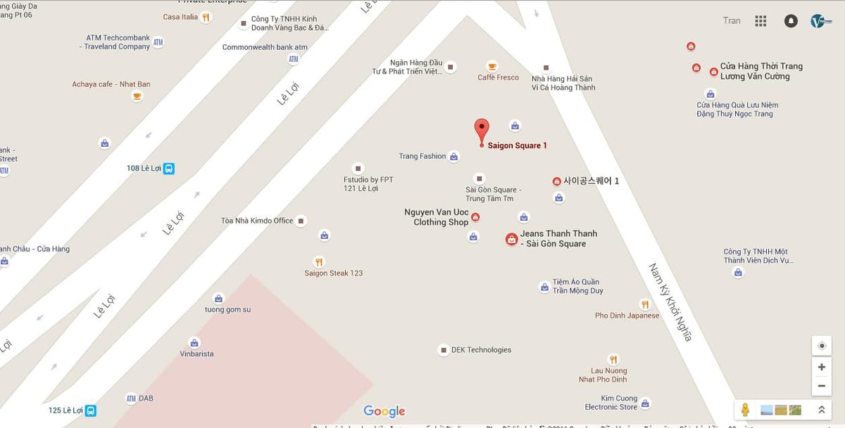 Mapa de saigon praça