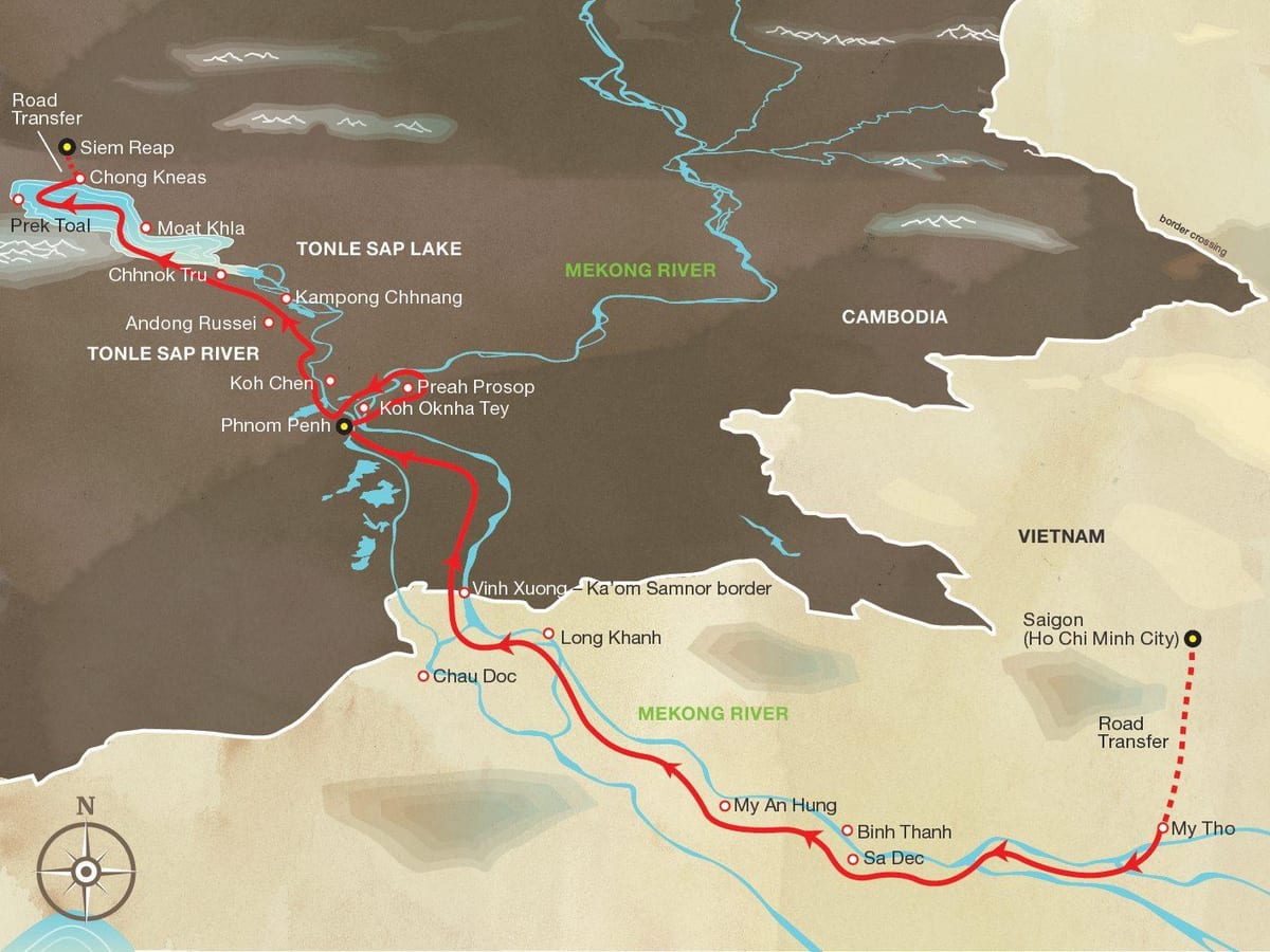 Mapa de saigon river 