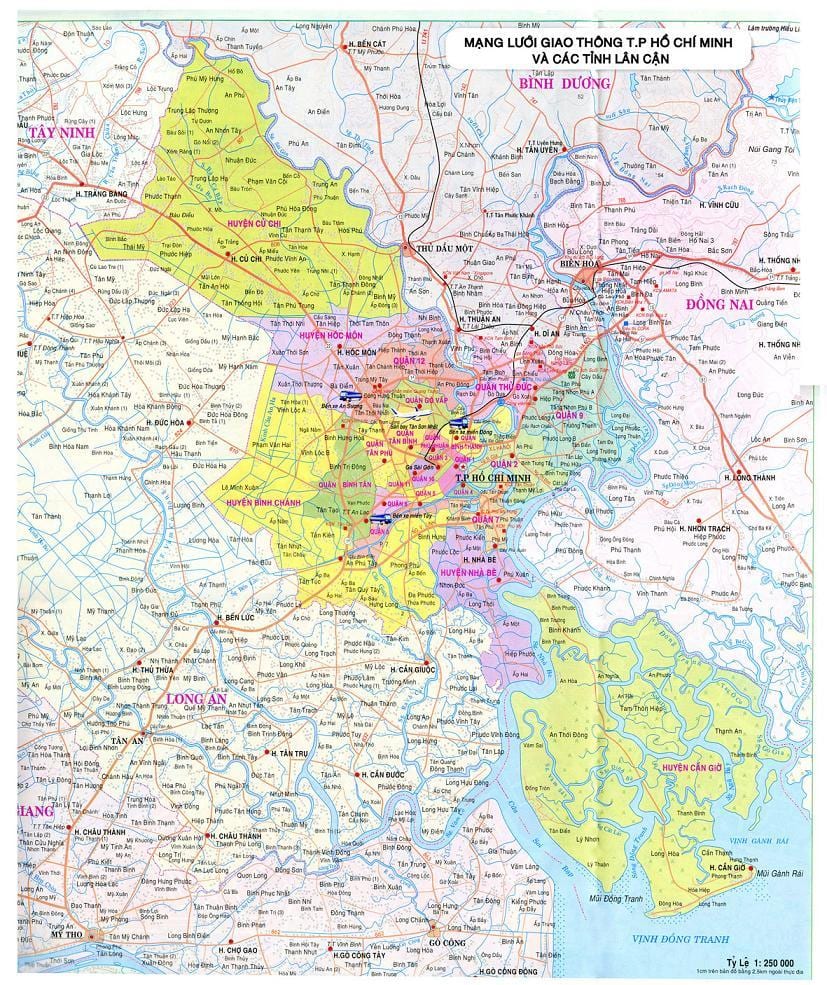 Mapa da tp cidade de ho chi minh
