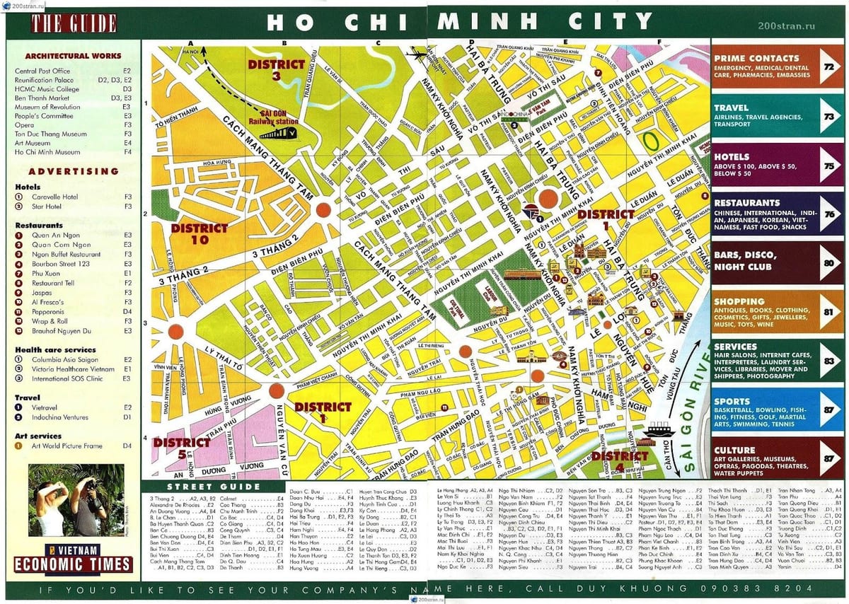 mapa de cidade de ho chi minh, vietnã
