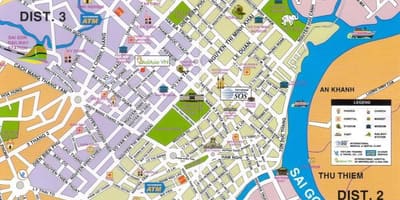 Cidade de Ho chi minh city atrações turísticas mapa