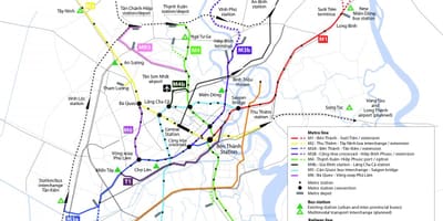 Cidade de Ho chi minh city mapa do metrô