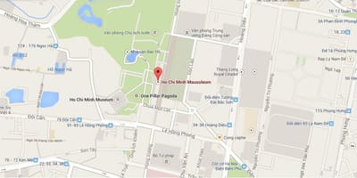 Mapa do mausoléu de ho chi minh 