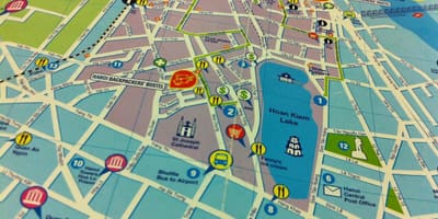 Cidade de Ho chi minh passeio a pé mapa